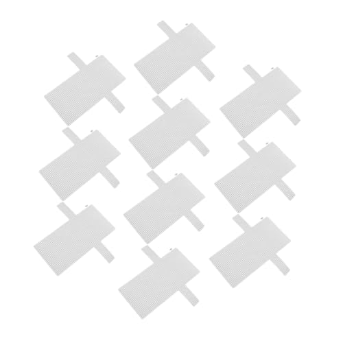 KONTONTY 10Stücke Teiliges DIY Strick und Häkelbeutel Kit Langlebigen Kunststoff Netzblättern Multifunktional für Handarbeiten für Taschen und Schutzabdeckungen Weiß von KONTONTY