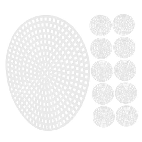 KONTONTY 12 Stück DIY Runde Kreuzstich Netzblätter Atmungsaktive Mesh Blätter für Nähen Quilten und Handarbeiten Formbeständig und Langlebig von KONTONTY