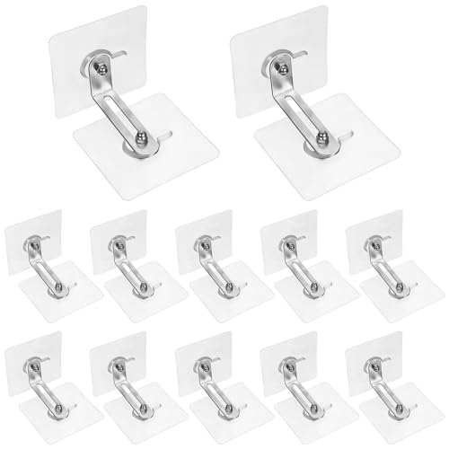 KONTONTY 12 Stück Kippschutz Möbel Wandanker Teiliges Selbstklebend für Schränke und Kommoden Flexibel Robust und Zuverlässig Einfache Montage ohne Bohren von KONTONTY