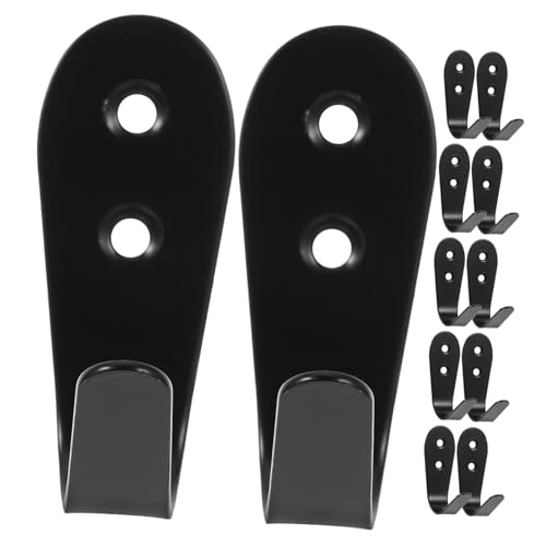 KONTONTY 12 Stück Schwarze Edelstahl wandhaken mit Doppelbefestigung Stabile Garderobenhaken für Kleidung Mäntel Taschen Einfach zu Montieren Vielseitig für Bad Flur Wohnzimmer KONTONTY 12 Stück Schwarze Edelstahl wandhaken mit Doppelbefestigung Stabile Garderobenhaken für Kleidung Mäntel Taschen Einfach zu Montieren Vielseitig für Bad Flur Wohnzimmer von KONTONTY