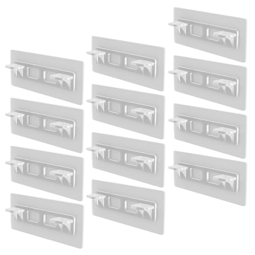 KONTONTY 12 Stück Selbstklebende Regalstützen Transparent Bohrfrei Multifunktionale Regalträger für Schränke und Hochbelastbar und Rückstandsfrei von KONTONTY