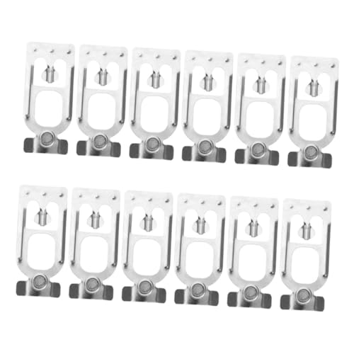 KONTONTY 12 Stück Teiliges Palettenregal-sicherheitsstifte aus Hochfestem Stahl Steckverbinder für Teardrop-lagerregale Einfach zu Montierende Racksicherheitsclips für Industrie von KONTONTY