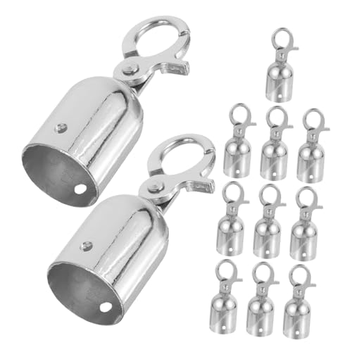 KONTONTY 12 Stück Teiliges Seil-endkappen mit Karabinerverschluss aus Zinklegierung Robuste Metall-haken für Absperrseile Geländer und Sicherheitsbarrieren Einfache Montage Vielseitig für KONTONTY 12 Stück Teiliges Seil-endkappen mit Karabinerverschluss aus Zinklegierung Robuste Metall-haken für Absperrseile Geländer und Sicherheitsbarrieren Einfache Montage Vielseitig für von KONTONTY