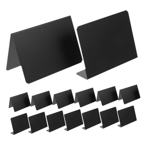 KONTONTY 12 Stück Teiliges Tisch Tablett mit Abwischbaren Kreidetafeln Mini Schild für Hochzeiten Partys Menüs und Kreative Botschaften Stehend Wiederverwendbar für Buffets und von KONTONTY