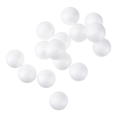 KONTONTY 120 Stück Weiße Schaumstoffkugeln Polystyrol Feste Bastelkugeln für DIY Babyparty Weihnachtsdekorationen Kreative Bastelprojekte von KONTONTY