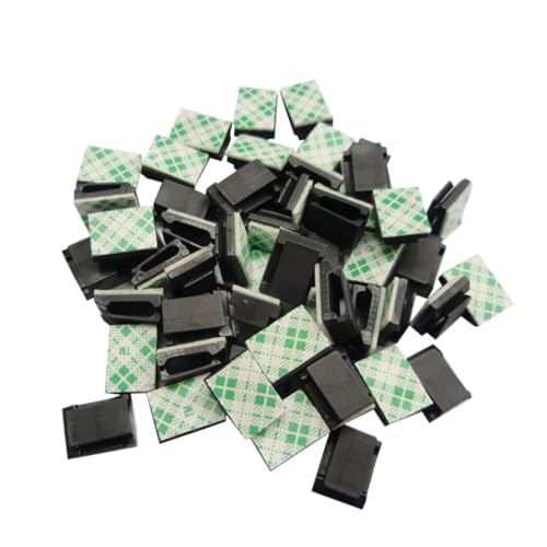 KONTONTY 150 Stück Drahtverkabelungsclip Kabel Halter Kabelhalterclips Kabelhalteclip selbstklebende Kabelclips selbstklebende Kabelklemme Kabelklemmen Sortiment Kabelhalter -Clips Schwarz von KONTONTY