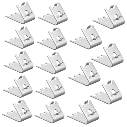 KONTONTY 16 Stück Gefrierschrank Regalclips Robuste Halterungen für Kühlschrankregale Einfache Installation Einsetzbar für Modelle von KONTONTY