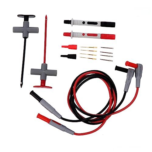 KONTONTY 16 Stück Teiliges Multimeter Prüfsonden mit PVC Isolierung Elektrische Testleitungen mit Hoher Zugfestigkeit und Biegefestigkeit Geeignet für Elektriker und Digitale Messgeräte von KONTONTY