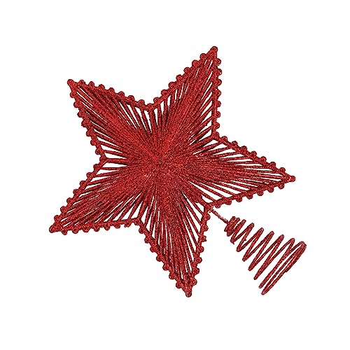 KONTONTY 1 Stück Zarte Weihnachtsbaumspitze Baumstern- Rote Farbe Ausgehöhltes Stern-Ornament Leicht Und Weihnachtsbaum- Für Festliche Atmosphäre von KONTONTY