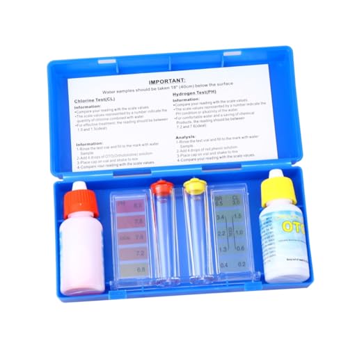 KONTONTY 1satz Pool Test Reagenz Für Spa-wasseranalyse Hochpräzise Testlösung Zur Bestimmung Von Ph Alkalität Und Härte Schwimmbädern Und Spas Kompakt Und Einfach Zu Bedienen von KONTONTY