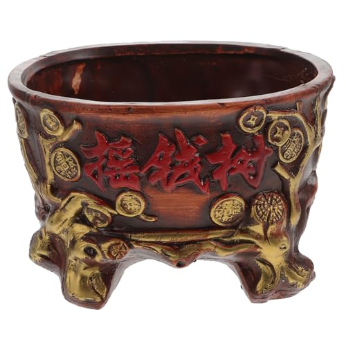 KONTONTY 1stück Retro Blumentopf Vintage- Für Sukkulenten Und Kleine Pflanzen Für Balkon Garten Und Innendekoration Langlebig Und Stilvoll von KONTONTY