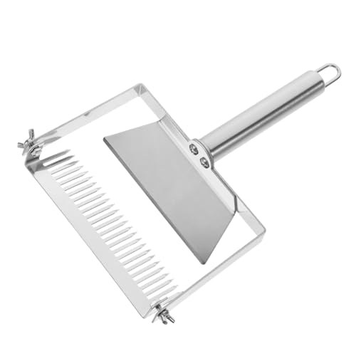 KONTONTY 1stk Honigspatel Schaber Zum Aufdecken Von Honig Imkereibedarf Wabenschaber Honigschaber Honigsammler Werkzeug Zum Entdeckeln Von Honig Imker Silver Rostfreier Stahl von KONTONTY