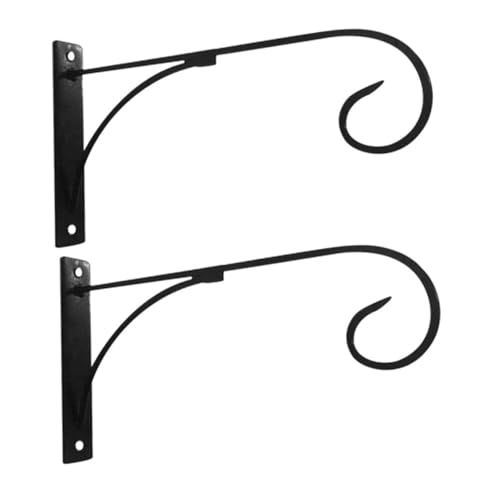 KONTONTY 2 Sätze Wandhalter aus Schmiedeeisen Wetterbeständige Schwere Pflanzenhalterung mit Schrauben Europäischer Stil Platzsparend für Blumenampeln Vogelhäuschen Laternen Innen KONTONTY 2 Sätze Wandhalter aus Schmiedeeisen Wetterbeständige Schwere Pflanzenhalterung mit Schrauben Europäischer Stil Platzsparend für Blumenampeln Vogelhäuschen Laternen Innen von KONTONTY