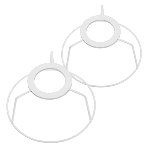 KONTONTY 2 Stück DIY Lampenschirm Gestell Teiliges Kunsthandwerk Installieren für Pendelleuchten und Tischlampen oben Unten Robustes Einzigartiges Design von KONTONTY
