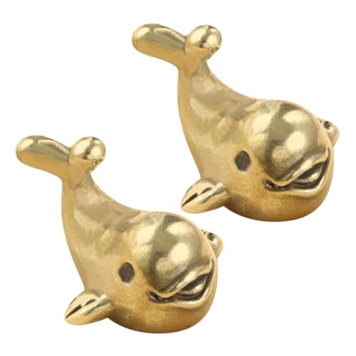 KONTONTY Delfinfiguren Aus Messing Für Wohndeko Minitier Skulptur Antikes Nautisches Für Regale Und Schreibtische von KONTONTY