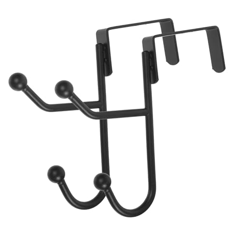 KONTONTY 2 Stück Doppelschichtiger Metall Türhaken Rostbeständig Stabile Türgarderobe ohne Bohren für Küche Bad Schlafzimmer Schranktür Aufhängung mit Rutschfesten Endkappen KONTONTY 2 Stück Doppelschichtiger Metall Türhaken Rostbeständig Stabile Türgarderobe ohne Bohren für Küche Bad Schlafzimmer Schranktür Aufhängung mit Rutschfesten Endkappen von KONTONTY