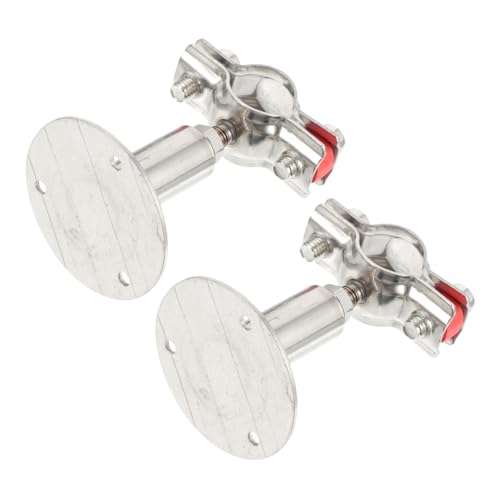 KONTONTY 2 Stück Einstellbare Edelstahl Rohrschellen für Rohrdurchmesser Korrosionsbeständige Rohrhalter Wand Deckenmontage Robuste Metall Rohrklemme für Sanitär und Gewerbe mit Flexibler von KONTONTY