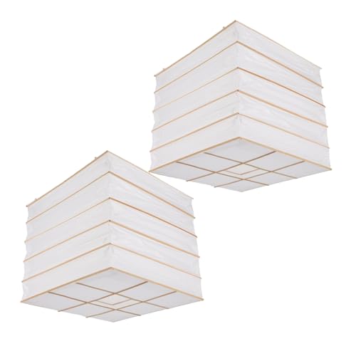 KONTONTY 2 Stück Faltbare Quadratische Papierschirme Dekorative Lampenschirme Nordischer Stil Installieren Langlebige Pendelleuchten-abdeckung Stilvolle Raumdekoration KONTONTY 2 Stück Faltbare Quadratische Papierschirme Dekorative Lampenschirme Nordischer Stil Installieren Langlebige Pendelleuchten-abdeckung Stilvolle Raumdekoration von KONTONTY