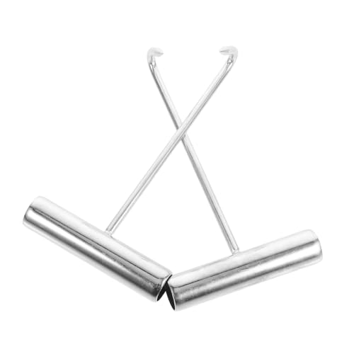 KONTONTY 2 Stück Fleischhaken aus Robustem Eisen mit T griff Galvanisierte Metzgerhaken für Einfaches Aufhängen von Rind Lammfleisch Langlebiges Fleischverarbeitungstool für Bbq und von KONTONTY