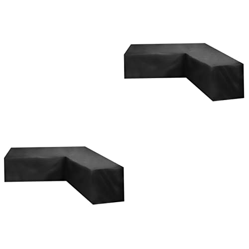 KONTONTY 2 Stück Förmige Gartenmöbel Abdeckung Wasserdichter Sofa Schutz Oxford für Outdoor Ecksofas Wetterfest und Schützend von KONTONTY