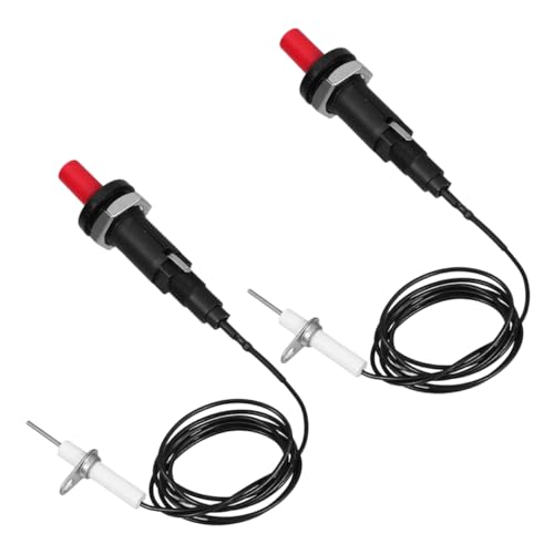 KONTONTY 2 Stück Gasherd Piezozünder Teiliges Druckknopf Zündgerät Keramik und Metall für BBQ Grill Gasherde Outdoor Camping Zuverlässige Gasgrill Ersatzteile von KONTONTY