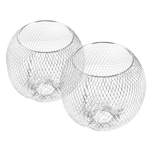 KONTONTY 2 Stück Handgewebte Lampenschirme aus Eisen Draht Offenes Design Moderner Metall Lampenschirm für Pendelleuchten Dekorative Leuchtenschirme für Wohnzimmer Esszimmer und von KONTONTY