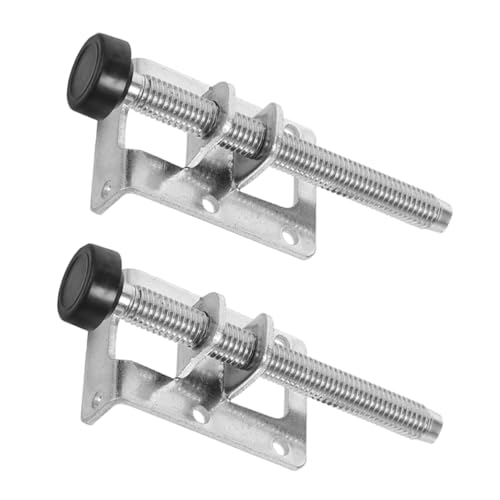 KONTONTY 2 Stück Kleiderschrankfußmatte tischbeine Verstellbarer Tischbeinnivellierer Einstellbare Tischfüße Beinnivellierer Heavy Duty Nivellierfüße für Tische Kohlenstoffstahl Silber von KONTONTY