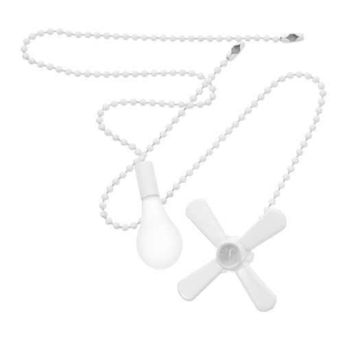 KONTONTY 2 Stück Lichtzug Verlängerungskette Deckenventilator Zugketten Verlängerungskette Ventilatorgriff Kettenzug Dekorative Deckenventilator Züge Vintage von KONTONTY