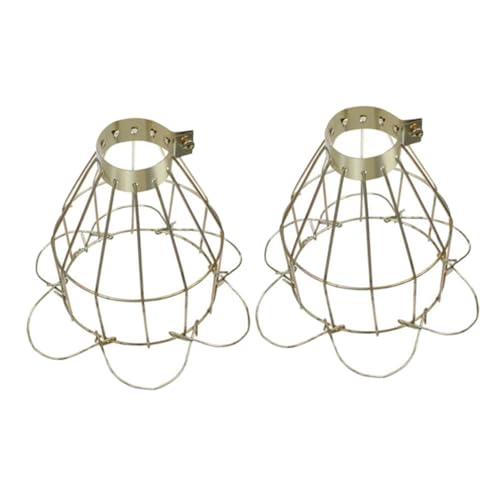KONTONTY 2 Stück Metall Lampen Schutzgitter Robuste Drahtabdeckung für Pendelleuchten für DIY Projekte und Industrielle Anwendungen von KONTONTY