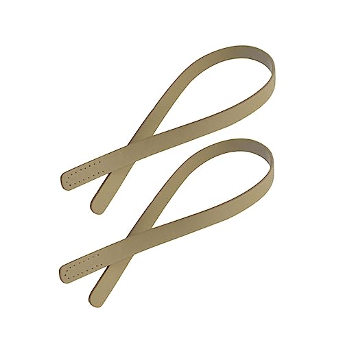 KONTONTY 2 Stück 60cm Pu Leder Handtaschengriffe Für Damen Langlebiger Ersatzgurt Poröses Design Für Selbstgemacht Taschen Beige Gelb KONTONTY 2 Stück 60cm Pu Leder Handtaschengriffe Für Damen Langlebiger Ersatzgurt Poröses Design Für Selbstgemacht Taschen Beige Gelb von KONTONTY