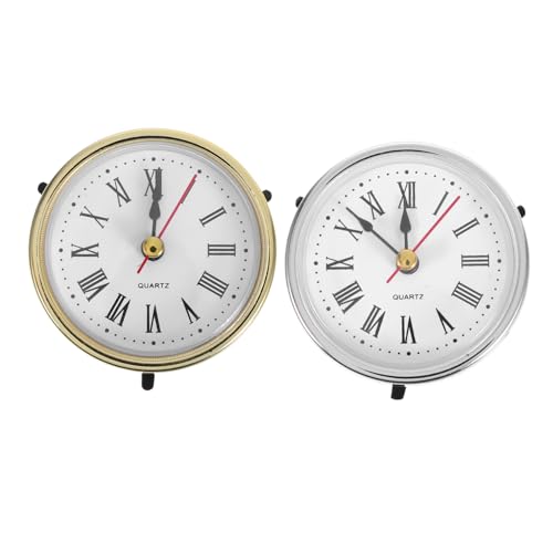 KONTONTY 2 Stück Runder Quartz Uhrwerk mit Römischen Ziffern Leise Bewegung für DIY Uhrprojekte Elegantes Design für Büro Heimdekoration KONTONTY 2 Stück Runder Quartz Uhrwerk mit Römischen Ziffern Leise Bewegung für DIY Uhrprojekte Elegantes Design für Büro Heimdekoration von KONTONTY