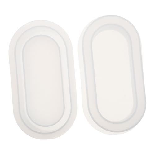 KONTONTY 2 Stück Silikon Pflanzgefäß Formen Ovaler Blumentopf Moulds für DIY Beton und Harz Blumentöpfe Wiederverwendbar Hitzebeständig für Garten Balkon und Wohnraum von KONTONTY