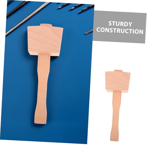 KONTONTY 2 Stück Teiliges Holzklüpfel Buche Massivholz Vielseitiger Eiszerkleinerer und Schreinerhammer Ergonomischer Griff Polierte Oberfläche für Holzarbeiten Heimwerken und Barzubehör von KONTONTY