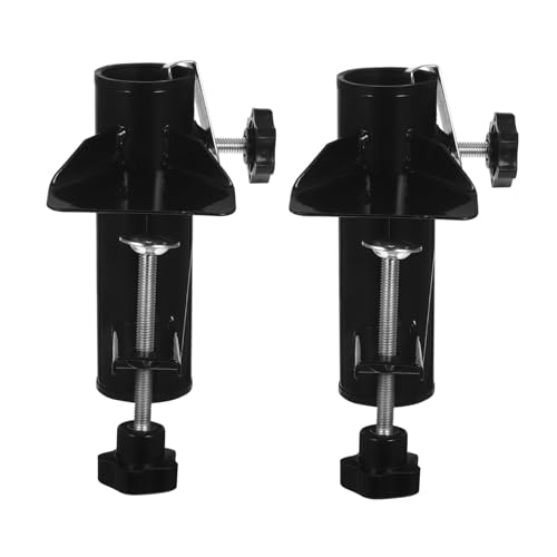 KONTONTY 2 Stück Tischschirmhalter Innenhof Sonnenschirmhalter Außenschirmständerklemme Gartenschirmclip Schirmklemme Schirmhalterung Cliphalterung Schirmclips Für Terrassen von KONTONTY