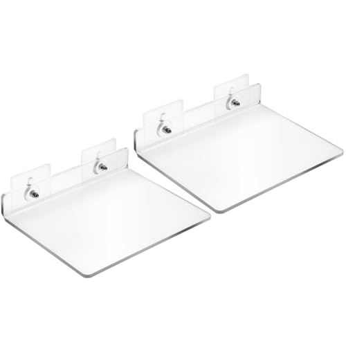 KONTONTY 2 Stück Wandregale aus Acryl Klebefixierte Schwimmende Ablage für Badezimmer zur Ordentlichen Aufbewahrung von Bildern und Gegenständen Form KONTONTY 2 Stück Wandregale aus Acryl Klebefixierte Schwimmende Ablage für Badezimmer zur Ordentlichen Aufbewahrung von Bildern und Gegenständen Form von KONTONTY