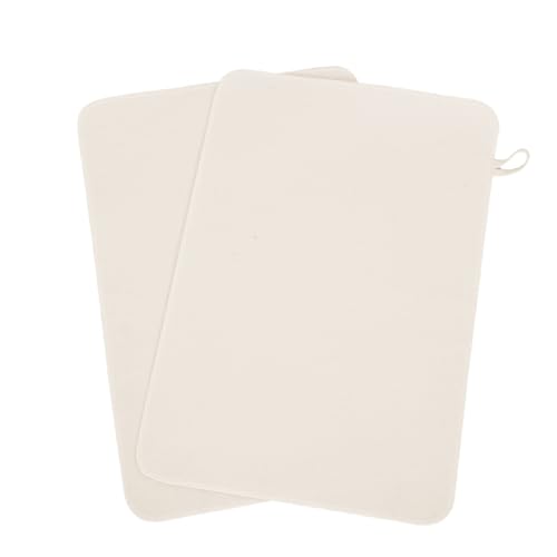 KONTONTY 2 Stück Wasserabsorbierende Filz Sauna Matte Wärmedämmende Atmungsaktive Sitzauflage für Dampfbad Spa Sauna Zubehör Beige Langlebig und Tragbar von KONTONTY
