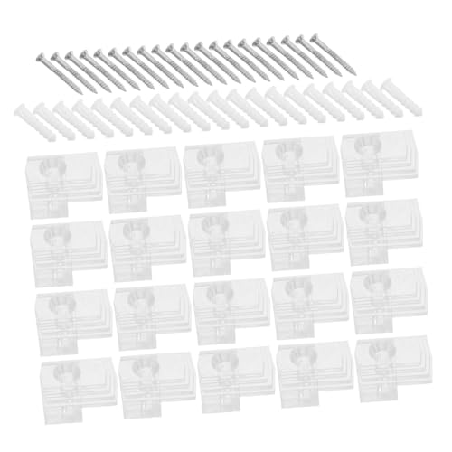 KONTONTY 20 Sätze Spiegelmontage Clips für Rahmenlose Spiegel Wandhalterungen Clips für Badezimmer Schlafzimmer und Ausstellung von KONTONTY