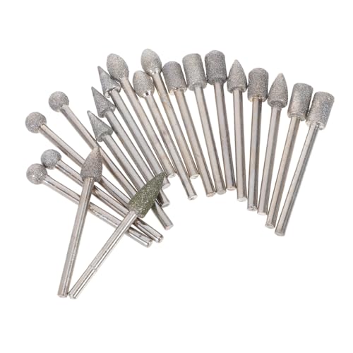 KONTONTY 20 Stück Teiliges Rotary Burrs Set Schleifköpfe für Gravur Polieren Schnitzen von Stein Glas Schmuck Metall Vielseitig Präzise Langlebig von KONTONTY