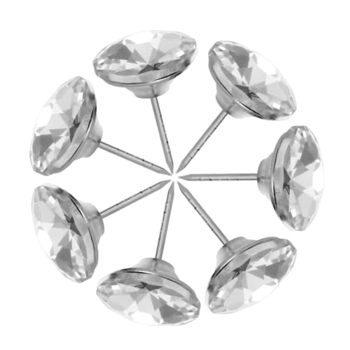 KONTONTY 20 Stück Teiliges Runde Kristallknöpfe mit Metallschlaufe Transparente Strass Dekoknöpfe zum Annähen für Sofa Polsterung DIY Basteln Luxuriöse Sichere Polsterknöpfe von KONTONTY
