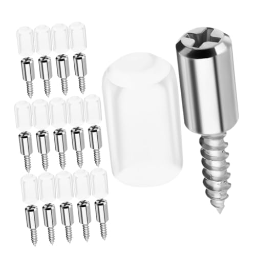KONTONTY 20 Stück Teiliges Selbstschneidender Regalbodenträger mit Gummihülse Stabile Schraubhaken Regalstifte für Schränke und Bücherregale Einfache und Zeitsparende Montage von KONTONTY