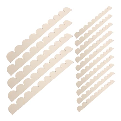 KONTONTY 20 Stück Wandschrank Türrahmen Unbehandelte Wandverkleidung Dekoratives Holz Zum Basteln Türrahmen Dekor Holz Gewellter Rand Rahmen DIY Schrankrand Türverkleidung von KONTONTY