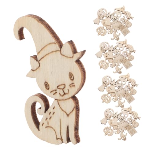 KONTONTY 200 Stück Halloween Holzspäne Handgefertigt Heimdekoration Herbstdekorationen Für Kürbisausschnitte Halloween DIY Bastelarbeiten Unbehandeltes Holz Bastelarbeiten Blanke KONTONTY 200 Stück Halloween Holzspäne Handgefertigt Heimdekoration Herbstdekorationen Für Kürbisausschnitte Halloween DIY Bastelarbeiten Unbehandeltes Holz Bastelarbeiten Blanke von KONTONTY