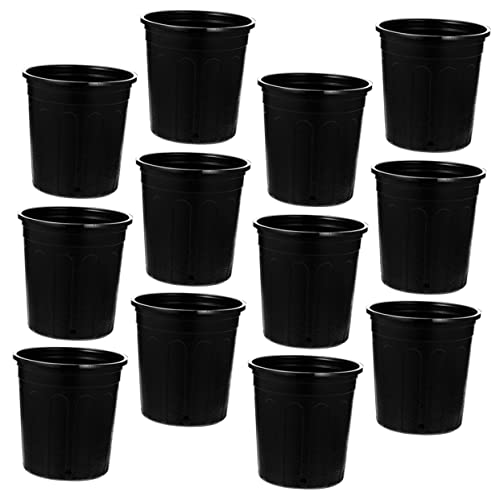 KONTONTY 25 Stück Teiliges Schwarze Stabile Nursery Pflanztöpfe Langlebig und Vielseitig für Zimmerpflanzen Garten Einfache und Umpflanzung von KONTONTY