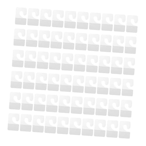 KONTONTY 250 Stück Selbstklebende Aufhängelaschen Klare Hänger für Verkaufsartikel und Produktpräsentationen Praktische Wiederverwendbare Haken für und Pegboards von KONTONTY