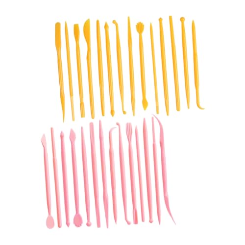 KONTONTY 28 Stück Teiliges Polymer Clay Werkzeug mit Vielseitigen Modellierstäben für Keramik und Fondant Leichtes Tragbares Sculpting Kit für DIY Basteln und Professionelle Kunstgestaltung KONTONTY 28 Stück Teiliges Polymer Clay Werkzeug mit Vielseitigen Modellierstäben für Keramik und Fondant Leichtes Tragbares Sculpting Kit für DIY Basteln und Professionelle Kunstgestaltung von KONTONTY
