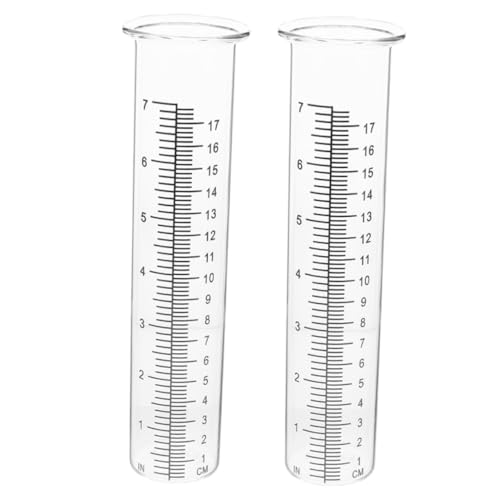 KONTONTY Rasenwassermesser Ersatzglas 18 cm Fassungsvermögen Kunststoff Regenmengenmesser Wassermesser Für Garten Und Topfpflanzen von KONTONTY