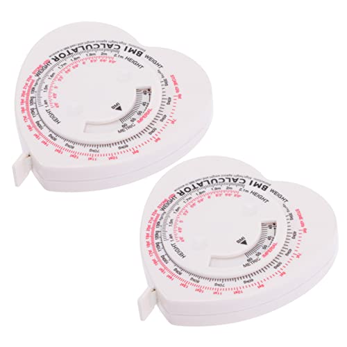 KONTONTY 3 Sätze Bmi Maßband Herzform Körpermessband Zur Genauen Messung Bmi Flexibles Und Langlebiges Tape Für Gesundheitsüberwachung 2 Stück * 3 KONTONTY 3 Sätze Bmi Maßband Herzform Körpermessband Zur Genauen Messung Bmi Flexibles Und Langlebiges Tape Für Gesundheitsüberwachung 2 Stück * 3 von KONTONTY