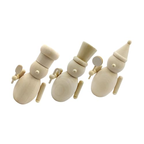 KONTONTY 3 Stück DIY Holz-Figuren zum Bemalen Naturbelassene Holzpuppen für Weihnachtsdeko Glatte Oberfläche Leicht für Kreative Bastelprojekte und Familienaktivitäten KONTONTY 3 Stück DIY Holz-Figuren zum Bemalen Naturbelassene Holzpuppen für Weihnachtsdeko Glatte Oberfläche Leicht für Kreative Bastelprojekte und Familienaktivitäten von KONTONTY