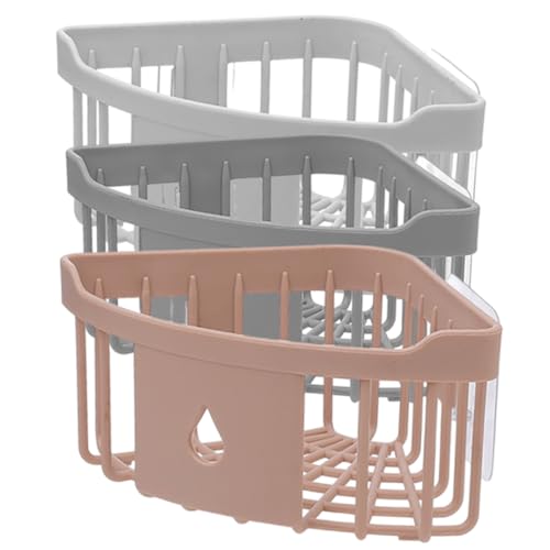 KONTONTY 3 Stück Teiliges Eck aufbewahrungskorb Bohren Multifunktionaler Küchen Bad Organizer Platzsparendes Wandregal für Schwämme Tücher und Badutensilien Weiß KONTONTY 3 Stück Teiliges Eck aufbewahrungskorb Bohren Multifunktionaler Küchen Bad Organizer Platzsparendes Wandregal für Schwämme Tücher und Badutensilien Weiß von KONTONTY