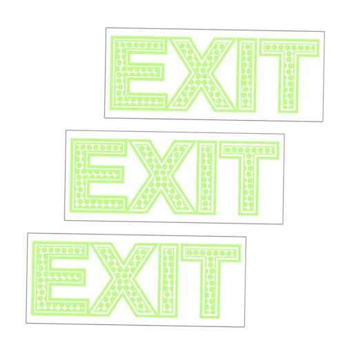 KONTONTY 3 Stück Teiliges Exit Wandaufkleber Nachleuchtend Selbstklebend Fluoreszierende Richtungsschilder für Glatte Wände und Glas Tagsüber Hellgrün Abends Leuchtend Rückstandsfrei KONTONTY 3 Stück Teiliges Exit Wandaufkleber Nachleuchtend Selbstklebend Fluoreszierende Richtungsschilder für Glatte Wände und Glas Tagsüber Hellgrün Abends Leuchtend Rückstandsfrei von KONTONTY